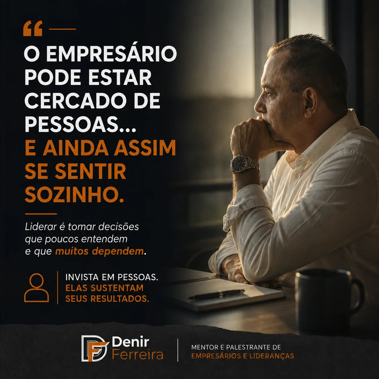 O empresário pode estar cercado de pessoas... e ainda assim se sentir sozinho